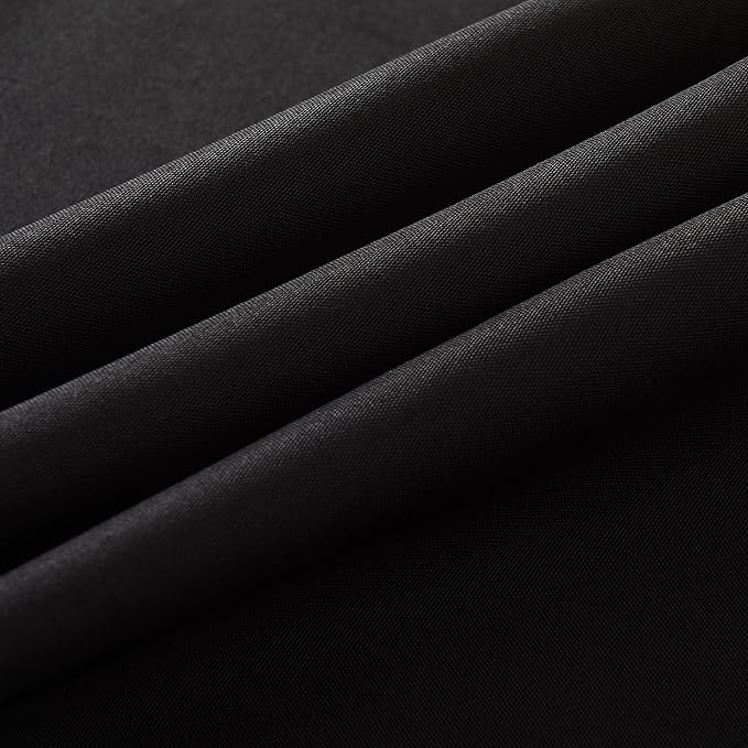 10-Pack 60x144 inch Black Table Cloths, Solid Stain and Wrinkle Resistant Oblong Tablecloth, Premium Plain Weave Polyester Fabric Rectangle Table Linen Covers for Hotel, Banquet