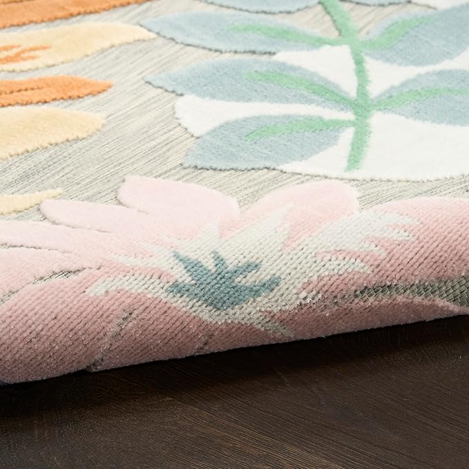 Nourison Home Suncoast Multicolor 4' x 6' Area Rug - Easy Clean, Non Shedding, Bed Room, Living Room, Dining Room, Kitchen (4' x 6')