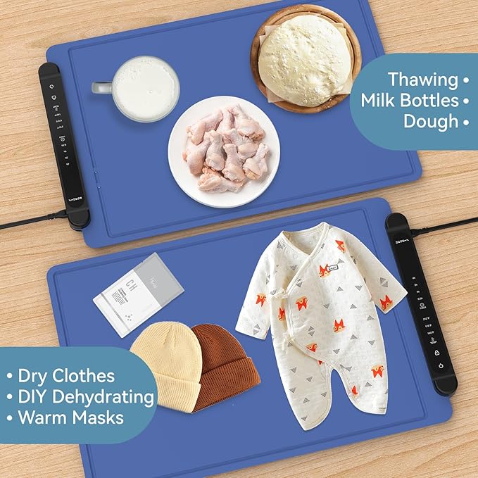 Warming Mat for Food Warmer Pad: Foldable Silicone Electric Warming Tray for Buffets Party - Fast Heating Portable Hot Plates for Countertop Kitchen Travel Home Outdoor Car Holiday Ideas