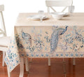 Maison d' Hermine Premium Table Cloth Rectangle Table 100% Combed Cotton 108 x 70 Inches Tablecloth Reusable Decorative for Dining Room, Home, Party, Festive & Wedding - Peacock Utopia - Sandy Beach