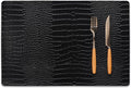 Set of 4 Faux Leather Placemats, PU Table Mats, Waterproof, Stain Resistant, Heat Resistant, Easy to Clean for Kitchen Dining Table,Conference Table