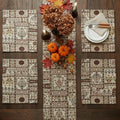 DaDa Bedding Elegant Floral Tapestry Placemats - Set of 4, Mughal-Inspired Woven Cotton Linen Dining Mats, Multi-Colored Vintage Garden Design - 13” x 19