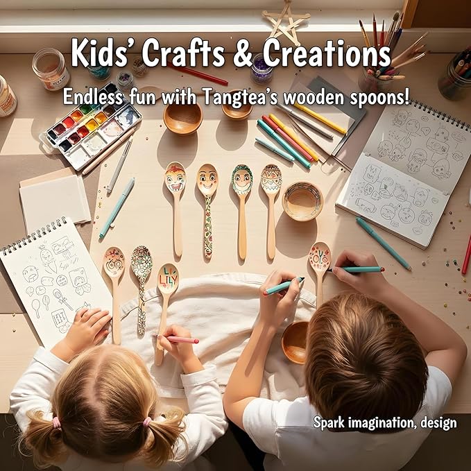 500 Pack Disposable Wooden Spoons 6.3 Inch - Sturdy Birch Wood Compostable & Biodegradable Cutlery - Sustainable Spoons for Catering, Party, Tasting, Ice Cream, Coffee & DIY Craft/Art Supplies