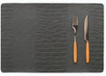 Set of 8 Faux Leather Placemats, PU Table Mats, Waterproof, Stain Resistant, Heat Resistant, Easy to Clean for Kitchen Dining Table,Conference Table