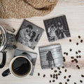 Blue Ridge Mountain Gifts - Custom Coasters Printed with with Your Images, for Couples, Boyfriend, Girlfriend or Fiance, Square Slate Coasters, Moving in Together Gift, First House