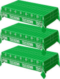 QZYL Football Party Supplies - 3PCS Touchdown Tablecloths, Disposable Tablecloths, Plastic Table Cover, Touchdown Theme Table Runner for Game Day, Birthday Party Decorations