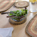 Homespice Russet Jute Braided Kitchen Trivets for Hot Dishes, Warm Country Decor, Set of 6, Multicolor 8" Round Heat Resistant Mat - Rich Colors, Easy to Clean, Durable and Protects Furniture