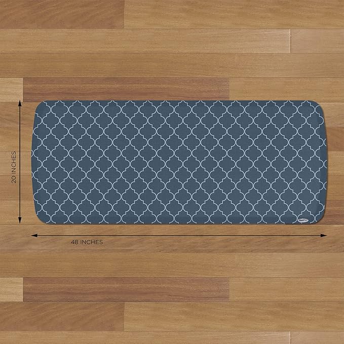 GelPro Elite Premier Anti-Fatigue Kitchen Comfort Floor Mat, 20x48, Trellis Deep Sea Stain Resistant Surface with Therapeutic Gel and Energy-Return Foam for Health & Wellness