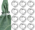CLEENTABLE Clear Napkin Holder, Napkin Rings Set of 12, Fall Thanksgiving Christmas Napkin Rings, Festival Acrylic Napkin Ring Holders, Napkin Ring Bulk for Wedding, Party, Elegant Table Settings