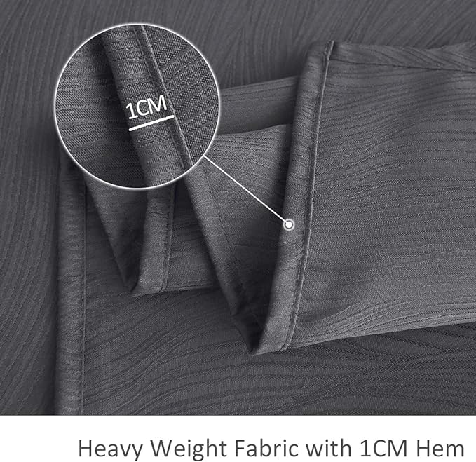 maxmill Jacquard Table Cloth Waving Pattern Water Resistant Wrinkle Resistance Heavy Weight Soft Tablecloth for Kitchen Dinning Tabletop Decoration Oblong 60 x 140 Inch Charcoal