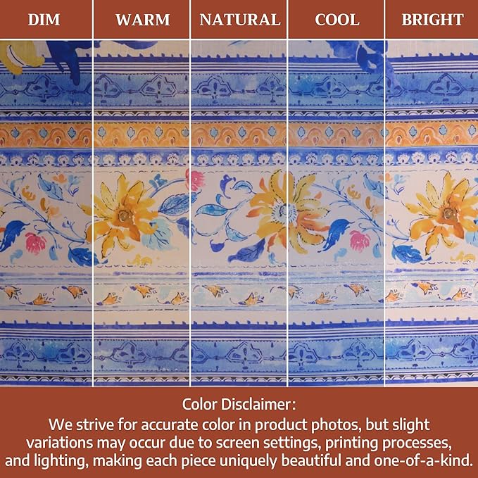 Maison d' Hermine Table Cloth Round Table 100% Cotton 63 Round Inches Tablecloth Reusable Decorative for Dining Room Farmhouse Home Valentines Day Decorations Spring Summer - Girassol