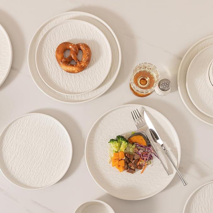 Dinnerware sets plates and bowls sets modern plates,Ceramic Dinnerware Sets,12 Pieces Porcelain Lightweight Plates,Scratch Resistant Dish Set (style - 9, 4 - Set (12pcs))