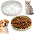 Silicone Cat Bowl Shallow Non-Slip Cat Dishes Relief Whisker Fatigue Small Pet Dog Bowls for Dry & Wet Food, Set of 2