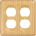Bamboo Electrical Outlet Covers Duplex Receptacle Natural Wood Wall Plate Cover