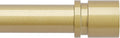 Curtain Rods for Windows 16 to 120 Inches Adjustable Length 1 Inch Diameter Window Curtain Rod with Aluminium Finials, Flash Gold