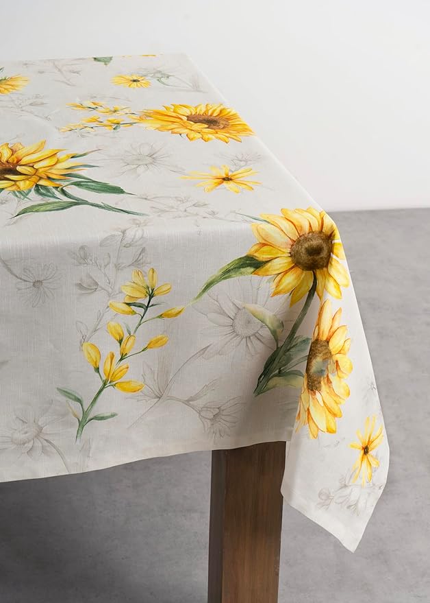 Maison d' Hermine Table Cloth Square Table 100% Cotton 60 x 60 Inches Tablecloth Reusable Decorative for Dining Room Farmhouse Home Valentines Day Decorations Spring Summer - Candice
