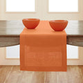 Solino Home Linen Pumpkin Table Runner 144 Inches Long - 100% Pure Linen Extra Long Table Runner 14 x 144 Inch - Classic Hemstitch