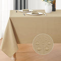 Faux Linen Rectangle Tablecloth Waterproof 60x104 inch Table Cloth Stain and Wrinkle Resistant Washable, Decorative Fabric Table Cover for Dining, Kitchen, Wedding and Parties, Coffee