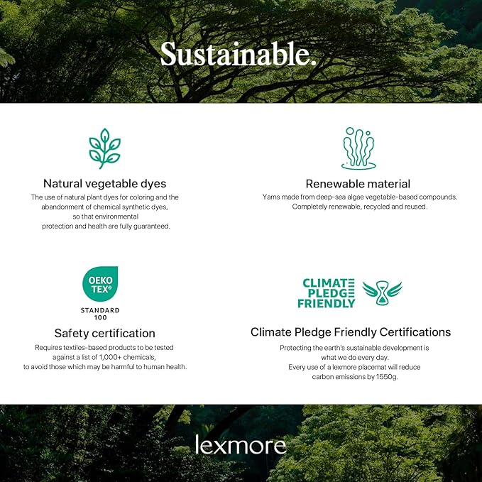 LEXMORE Placemats Set of 12 Vinyl/Plastic Woven Place Mats for Kitchen Table Indoor/Outdoor Washable Placemat Wipeable Dining Table Mats(Ombre Gray)
