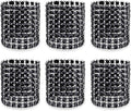 KPOSIYA Napkin Rings, Pack of 120 Rhinestone Napkin Rings Diamond Adornment for Place Settings, Wedding Receptions, Dinner or Holiday Parties, Family Gatherings (120, Black)