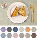 Faux Leather Placemats Set of 4 Washable PU Table mats for Kitchen Table - Heat Resistant, Waterproof, Easy Clean, Anti Slip 11.8" x 17" (Light Green-4 Pack)