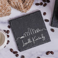 Blue Ridge Mountain Gifts - Louisville KY Skyline Coasters, Set of 4 - Louisville Kentucky Souvenir, Slate Coasters with Minimalist Skyline, Housewarming Gift for Friends, Family, & Neighbors