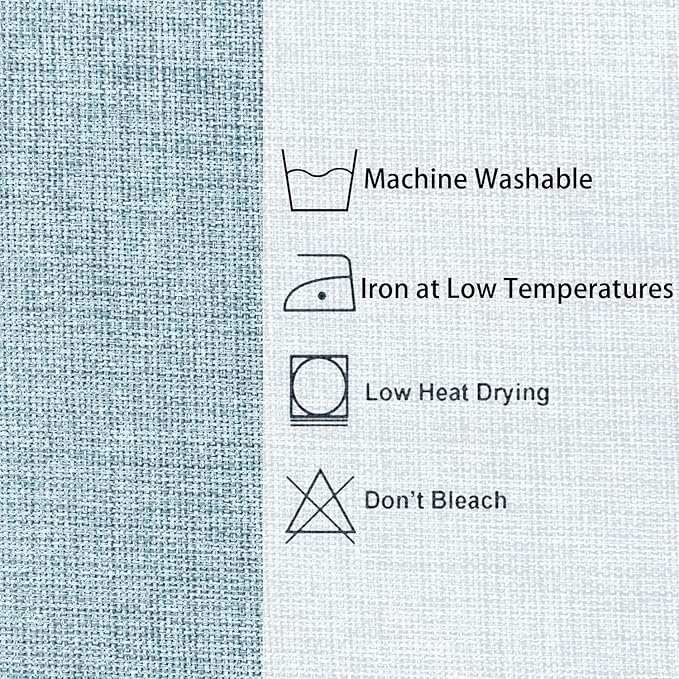 Hiasan Faux Linen Rectangle Tablecloth - Wrinkle and Stain Resistant Washable Table Cloth for Kitchen Dining Room Holiday Table Cover for Dinner, Lux Slate Blue, 54 x 80 Inch