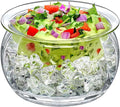 Amazing Abby - Ice Bed - Acrylic Chilled Dip Server Bowl with Ice Chamber (1-Pack), Clear Plastic Iced Serving Bowl, Keeping Dips and Condiments Cold and Fresh for Party, Picnic, Outdoor Dining