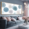 VAYIMDH Neutral Home Wall Decor Blue Canvas Wall Art Contemporary Decorative Painting 32"x70" Large Artwork for Living Room Bedroom