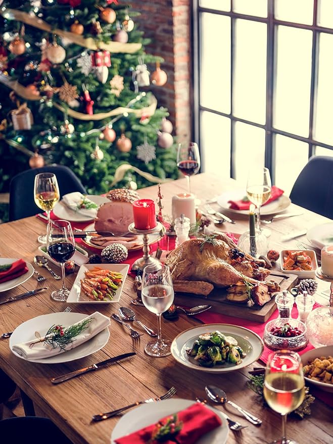 Y YHY Ceramic Dinner Plates, 10.6 Inch Porcelain Scalloped Plates, Off-White Serving Dishes Set of 6 for Home Kitchen, Microwave & Dishwasher Safe, Dinnerware Dishes Gift for Thanksgiving Christmas