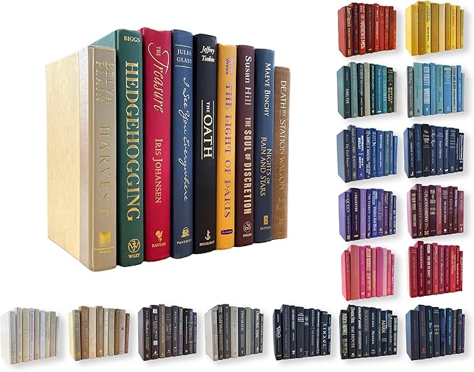 Real Books by Color® (Set of 3, Multicolor) Decorative Bookshelf Home Decor Shelf Styling Photo Prop