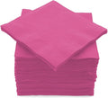 100 Pack Bright Pink Beverage Napkins, Big Party Pack, 2 Ply, Ideal for Wedding, Party, Birthday, Dinner, Lunch, Cocktails. (5” x 5”) by Amcrate