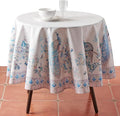 Maison d'Hermine Premium Table Cloth Round Table 100% Cotton 70 Inches Tablecloth Reusable Decorative Everyday Use for Dining Room, Farmhouse, Home, Party, Festive & Wedding - Peacock Utopia - Orginal