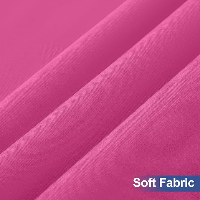 homing 2 Pack Rectangle Table Cloth, Elastic Fitted Fabric Tablecloth Fits for 4 Foot Folding Tables, Washable Table Cover for Picnic, Camping, Indoor & Outdoor (Rose Pink, 24" x 48")