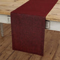 Solino Home Linen Table Runner 90 Inches Long - Athena, 100% Pure Linen Red Garnet Table Runner 14 x 90 Inch for Dining, Winter, Valentines