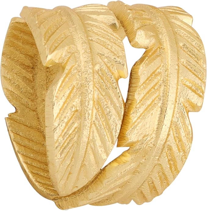 CLEENTABLE Gold Napkin Rings, Napkin Ring Set of 12, Napkin Holders for Dining Table Settings Thanksgiving Metal Serviette Ring Rustic Table Décor for Weddings, Parties, and Everyday Use