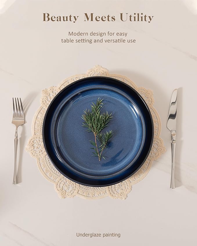 Dinnerware sets plates and bowls sets modern plates,Ceramic Dinnerware Sets,12 Pieces Porcelain Lightweight Plates,Scratch Resistant Dish Set (style - 8, 4 - Set (12pcs))