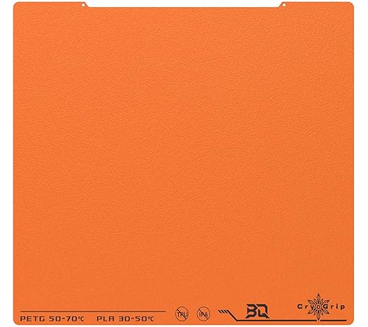 BIQU CryogripPro Frostbite Matte Orange Cold Build Plate for Prusa MK4/MK4S/MK3/MK3S/CORE One/CORE One+ 3D Printers 254.5x241.5MM Double-Sided Upgrade Room Temperature Print Removable Surface Platform