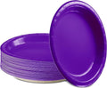 Disposable Paper Plates Purple, 7 Inch Paper Dessert Plates, Strong and Sturdy Disposable Plate for Party, Dinner, Holiday, Picnic, or Travel Party Plate, Pack of 50