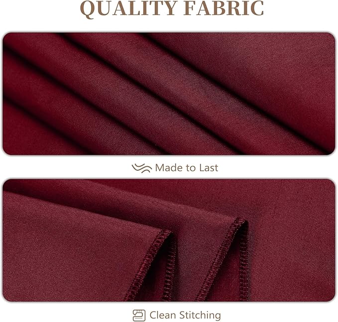 8 Pack Round Tablecloth 90 Inch Burgundy Tablecloth for Valentine’s Day Round Tables, Washable Polyester Table Cloth Stain and Wrinkle Resistant Decorative Table Cover for Wedding Party Dining Banquet