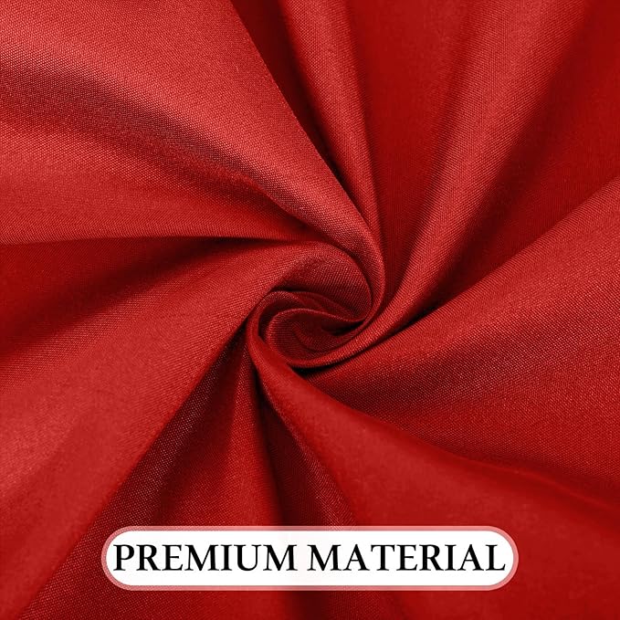8 Pack Red Tablecloth 60 x 102 Inch Rectangular Valentine’s Day Table Cloth for 6 Foot Rectangle Tables, Wrinkle Resistant Washable Polyester Fabric Table Covers for Party Banquet Buffet and Camping