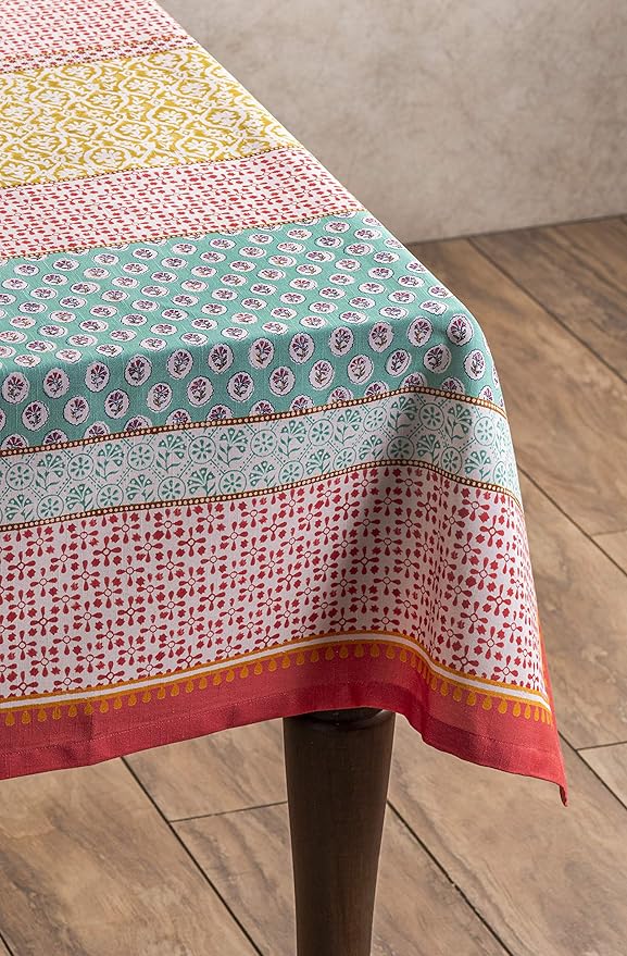 Maison d' Hermine Table Cloth Rectangle Table 100% Cotton 70 x 90 Inches Tablecloth Reusable Decorative for Dining Room Farmhouse Home Valentines Day Decorations Spring Summer - Provence