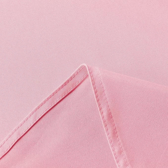 sancua Rectangle Tablecloth - 70 x 70 Inch - Stain and Wrinkle Resistant Washable Polyester Table Cloth, Decorative Fabric Table Cover for Dining Tables, Buffet Parties and Camping, Pink