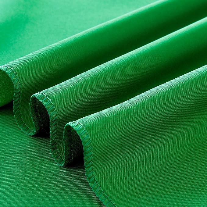 2-Pack 90x156 inch Forest Green Table Cloths, Solid Stain and Wrinkle Resistant Oblong Tablecloth, Premium Plain Weave Polyester Fabric Rectangle Table Linen Covers for Hotel, Banquet
