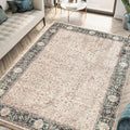 Keen Home Design 8x10 Rug - Machine Washable Area Rug with Non-Slip Backing, Ideal for Living Room, Dining Room, Bedroom - Vintage, Easy Clean, Durable, Low Pile - (8' x 10')