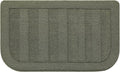 BEQHAUSE 24x40 Inch Kitchen Rug Mat Durable Kitchen Rugs Non-Slip Washable Absorbent Kitchen Mats for Floor Dirt-Resistant Semicircular Kitchen Mat (Green)
