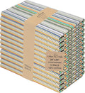 Urban Villa Cloth Napkins Set of 12 20x20 Inches 100% Cotton Napkins Cloth Washable Durable Reusable Absorbent Table Dinner Napkins Cloth for Hotel Lunch Restaurant Weddings Parties – Beige Stripes