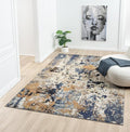 Keen Home Design Area Rugs - 5x8 Non-Shedding, Abstract Rugs for Kitchen, Living Room, Bedroom, Dining Room, Entryway - Size: 5'3" x 7'7", Multi