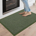 COSY HOMEER Kitchen Rugs 20"x32" Non-Slip Kitchen Mats for Floor Absorbent Stain Resistant Kitchen Floor Mat Machine Washable Rugs for Kitchen,Hallway,Sink,Green