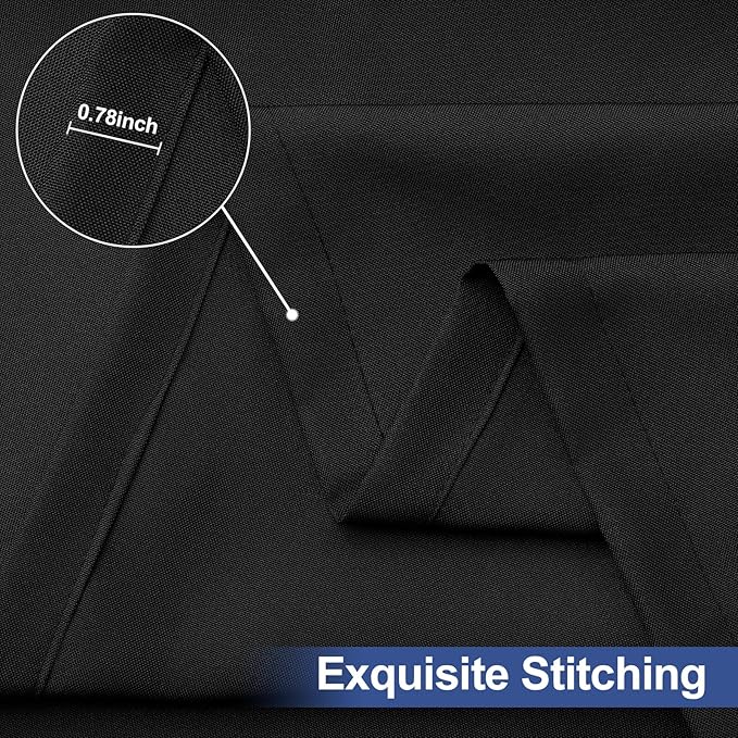 homing 2 Pack Rectangle Table Cloth, Elastic Fitted Fabric Tablecloth Fits for 6 Foot Folding Tables, Washable Table Cover for Picnic, Camping, Indoor & Outdoor (Black, 30" x 72")